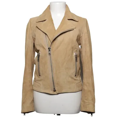 Veste de motard (Beige) de LXL Polyester, Daim
