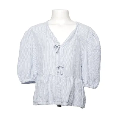 Top (Blue, White) from H&M Cotton