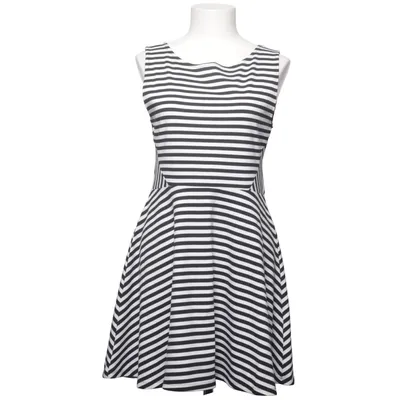 Jurk (Zwart, Wit) van Divided by H&M Elastaan, Polyester, Viscose