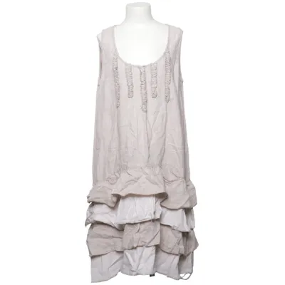 Dress (Beige, White) from JDL clothing Cotton