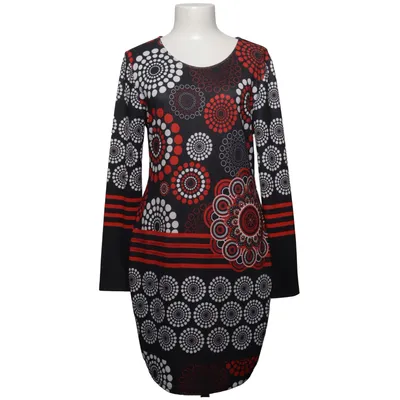 Kleid (Schwarz, Rot, Weiß) von 101 Idees Elasthan, Polyester