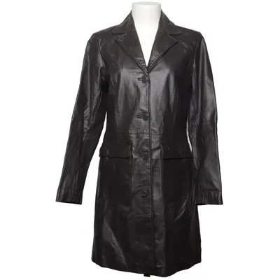 Veste longue en cuir (Marron) de Mia Linea Cuir, Polyester
