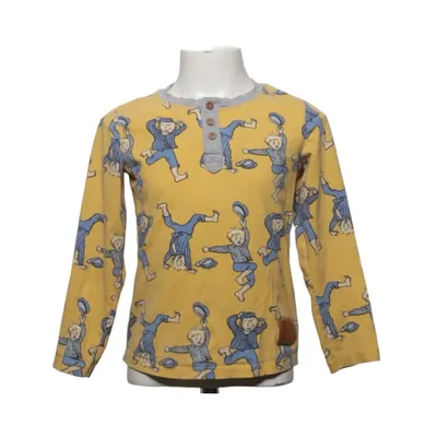 Långärmad t-shirt (Gul, Blå) från Emil i Lönneberga Elastan, Ekologisk bomull