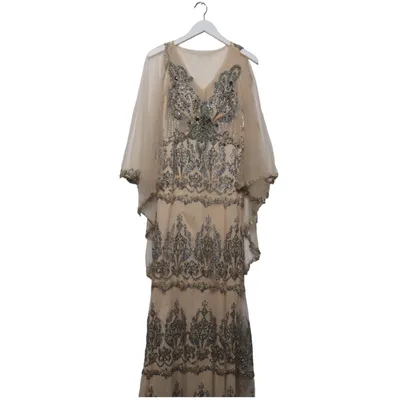 Aftonklänning (Beige, Silverfärgad) från Dream Polyester