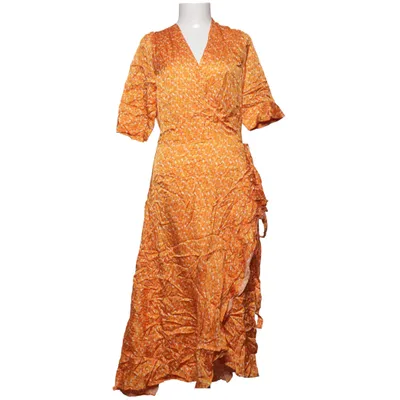 Omlottklänning (Orange, Vit, Flerfärgad) från Rodebjer Viskos