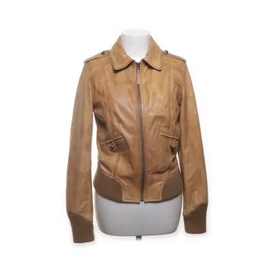 Läderjacka (Brun) från Massimo Dutti Woman Skinn, Polyester