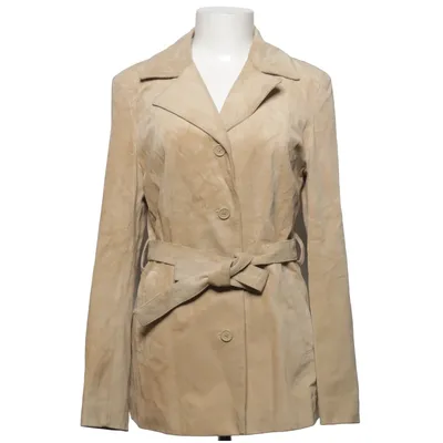 Läderkappa (Beige) från Conbipel Acetat, Skinn