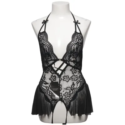 Negligé (Zwart) van Adsexy Elastaan, Polyester
