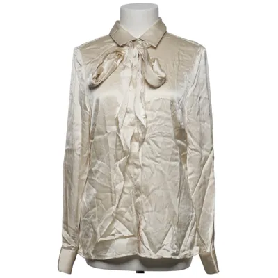 Sløjfebluse (Beige) fra PBO Elastan, Silke