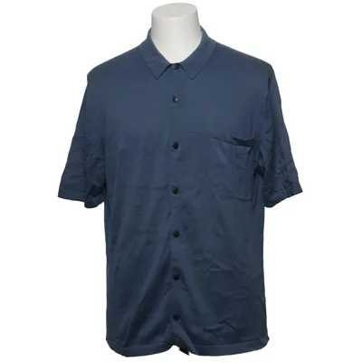 Short sleeve shirt (Blue) from Sunspel Cotton