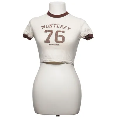 Crop top (Beige, Brown) from Aidan Mattox Cotton, Elastane