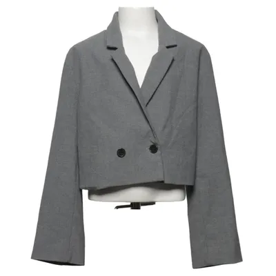 Blazer (Gray) from Zara Elastane, Polyester, Viscose
