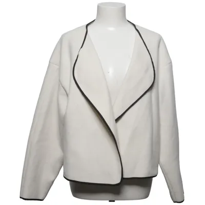 Jacket (White) from Gina Tricot Polyester, Viscose, Wool