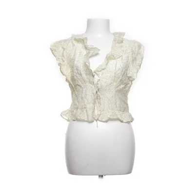 Top (Beige, Flerfarvet) fra H&M Linned, Lyocell, Polyamid