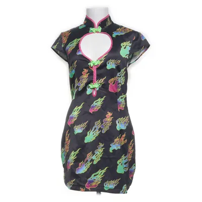 Cheongsam (Svart, Flerfärgad) från Jaded London Polyester