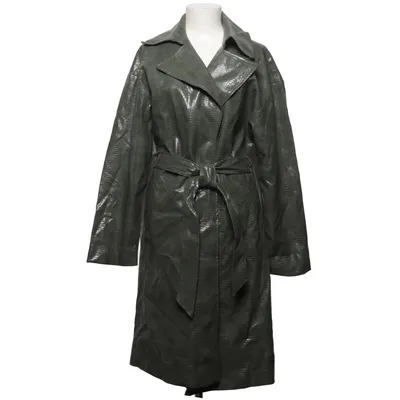 Jas (Groen) van Reclaimed Vintage Polyurethaan, Viscose