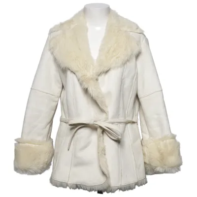 Shearlingjacka (Vit) från Lindex Akryl, Polyester