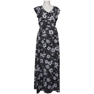 Robe longue (Noir, Blanc) de Evans Élasthane, Polyester
