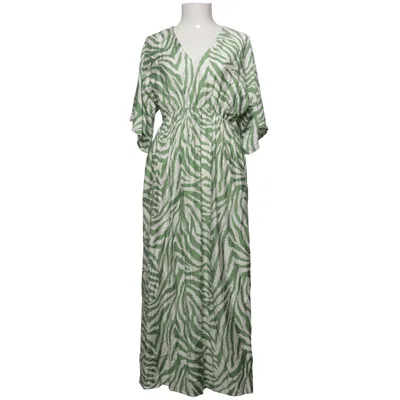 Maxi dress (Green, White) from Lilie Rose Cotton, Linen
