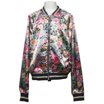 Bomberjakke (Blå, Flerfarvet) fra H&M x Angela McKay Elastan, Polyester