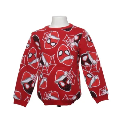 Sweater (Rød, Hvid, Sort) fra Marvel Spiderman Akryl, Polyester