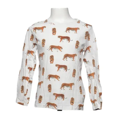 Lange mouwen shirt (Wit, Oranje, Zwart) van H&M Katoen