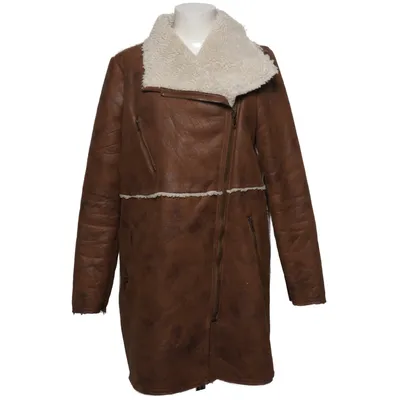 Shearling Jacke (Braun, Weiß) von Mango Casual Polyester