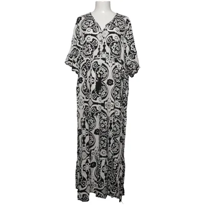 Maxi jurk (Zwart, Wit) van Alba Fashion Katoen, Polyester