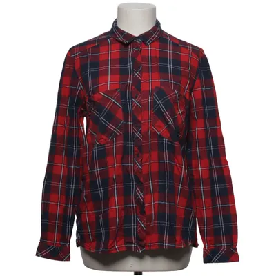 Flanellen overhemd (Rood, Blauw) van Bershka_BSKGIRL