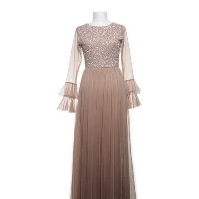 Evening gown (Beige, Silver) from Lace & Beads Polyester