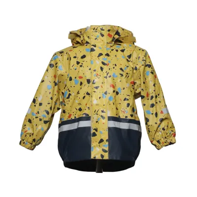 Regenjack (Geel, Meerkleurig) van Didriksons Polyester, Polyurethaan