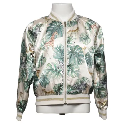 Bomber jacket (Beige, Multicolored) from Karolina Kijak x H&M Polyester, Elastane