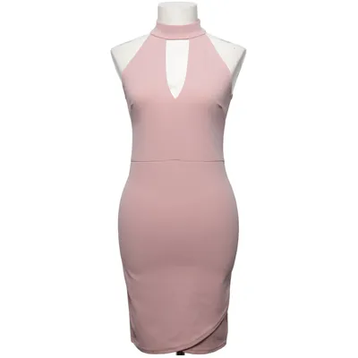 Halterneck dress (Pink) from Bubbleroom by Molly Rustas Elastane, Polyester