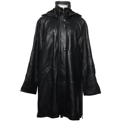 Veste longue en cuir (A-linje) de Goldstein Cuir, Polyester