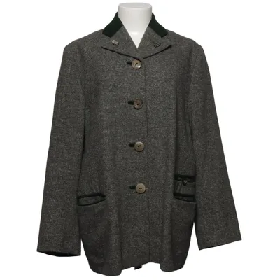 Blazer (Gris, Vert) de Mothwurf Angora, Soie, Laine