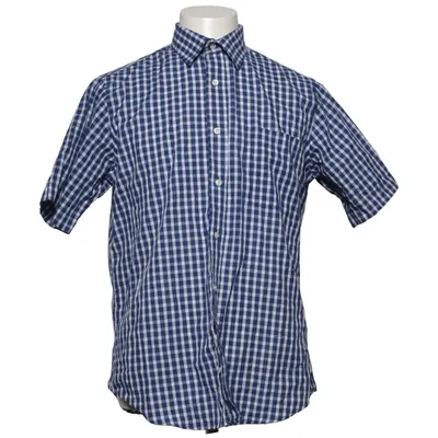 Chemise à manches courtes (Bleu, Blanc) de Berga Coton, Polyester