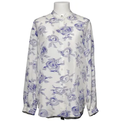 Bluse (Hvid, Blå) fra Equipment Femme Silke
