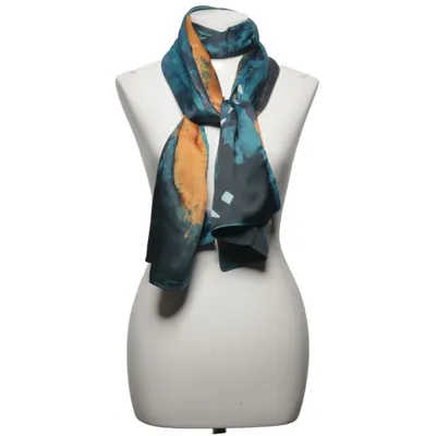 Shawl (Blue, Orange, Multicolored) from Manto Silk