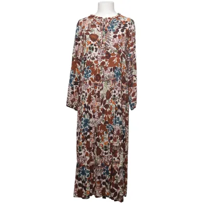 Maxi jurk (Bruin, Wit, Groen) van QNUZ Viscose