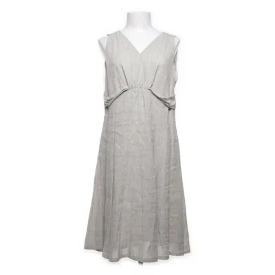 Dress (Beige) from Kello Acetate, Linen, Polyester, Viscose