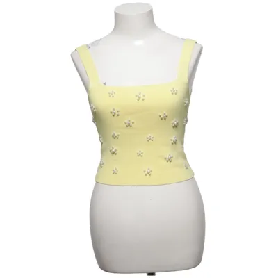 Pull sans manches (Jaune) de Zara Élasthane, Polyamide, Viscose