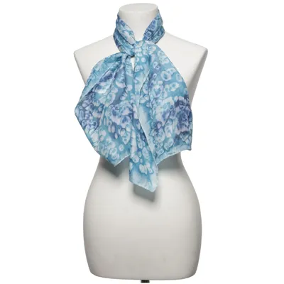 Châle (Bleu, Violet, Blanc) de Ideen in Stoff Soie