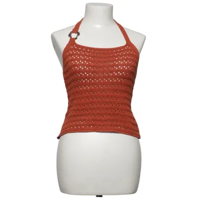 Haltertop (Oranje) van PrettyLittleThing Acryl, Katoen