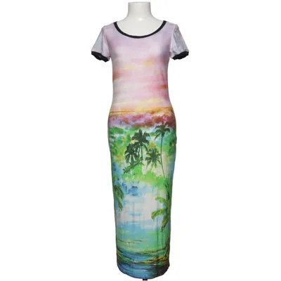 Maxi dress (Pink, Green, Multicolored) from Bandolera Elastane, Viscose