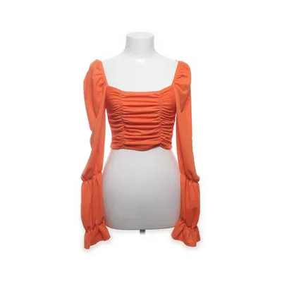 Crop top (Orange) fra PrettyLittleThing Elastan, Polyester