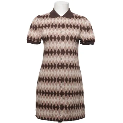Blousejurk (Bruin, Beige) van Urban Revivo Elastaan, Polyester