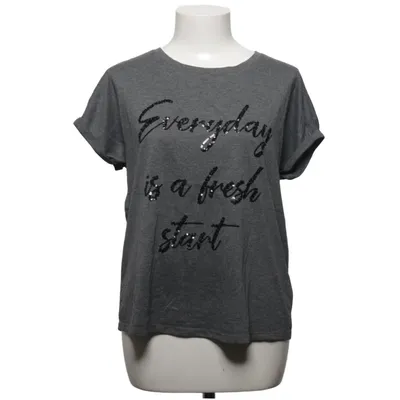 T-shirt (Gris) de LCW Casual Polyester, Viscose