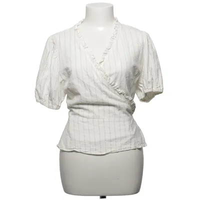 Blouse portefeuille (Blanc) de Neo Noir Élasthane, Lin, Viscose