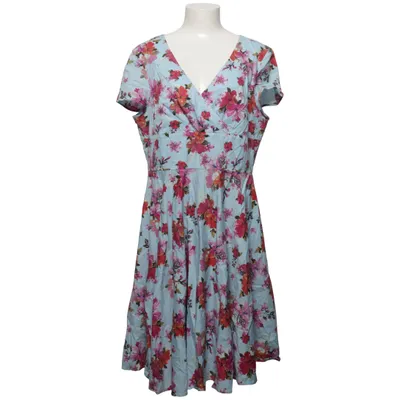 Jurk (Blauw, Meerkleurig) van Hell Bunny Katoen, Elastaan
