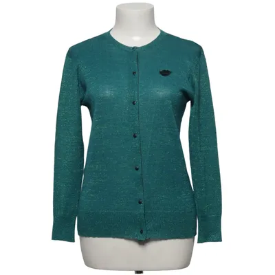 Cardigan (Groen) van Rika Merinowol, Metallvezel